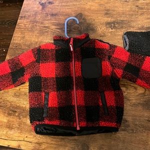 todler boy winter sherpa jackets 2 piece slightly used good condition